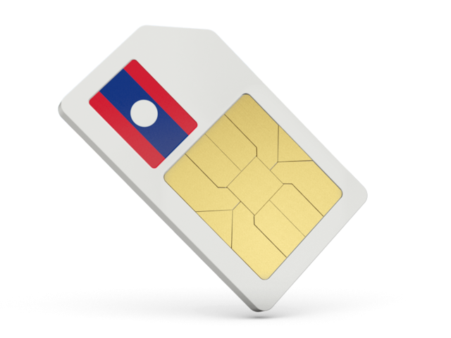 Sim card icon. Download flag icon of Laos at PNG format