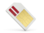 Latvia. Sim card icon. Download icon.