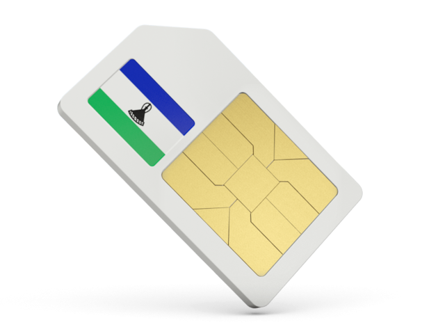 Sim card icon. Download flag icon of Lesotho at PNG format