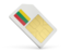 Lithuania. Sim card icon. Download icon.