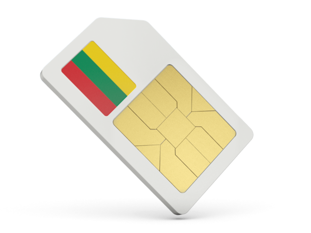 Sim card icon. Download flag icon of Lithuania at PNG format