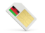 Malawi. Sim card icon. Download icon.