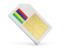 Mauritius. Sim card icon. Download icon.