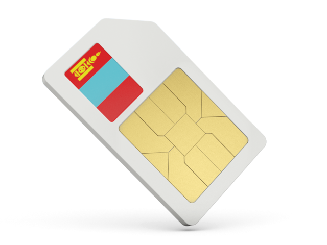 Sim card icon. Download flag icon of Mongolia at PNG format