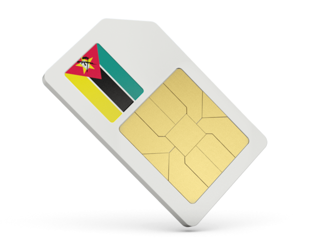 Sim card icon. Download flag icon of Mozambique at PNG format