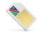Namibia. Sim card icon. Download icon.