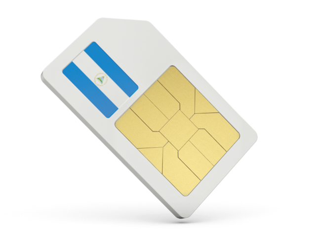 Sim card icon. Download flag icon of Nicaragua at PNG format