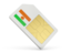 Niger. Sim card icon. Download icon.