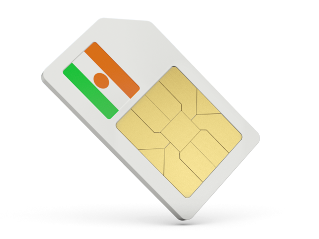 Sim card icon. Download flag icon of Niger at PNG format