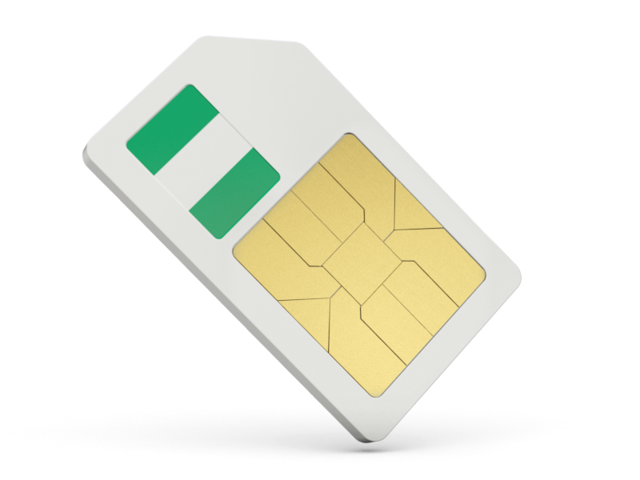 Sim card icon. Download flag icon of Nigeria at PNG format