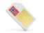 Norway. Sim card icon. Download icon.