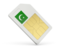 Pakistan. Sim card icon. Download icon.