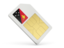 Папуа — Новая Гвинея. Иконка сим-карты. Скачать иллюстрацию.