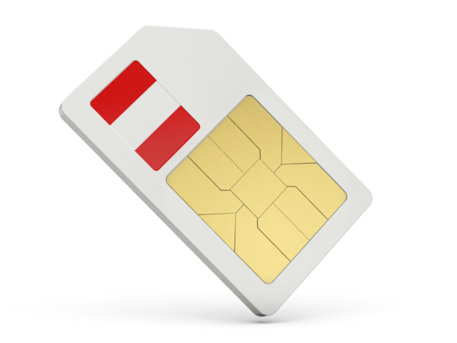 Sim card icon. Download flag icon of Peru at PNG format