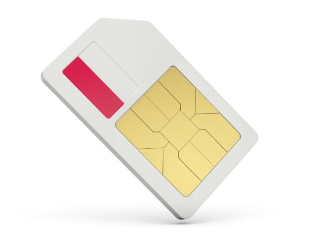 Sim card icon. Download flag icon of Poland at PNG format