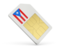 Puerto Rico. Sim card icon. Download icon.