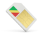 Republic of the Congo. Sim card icon. Download icon.