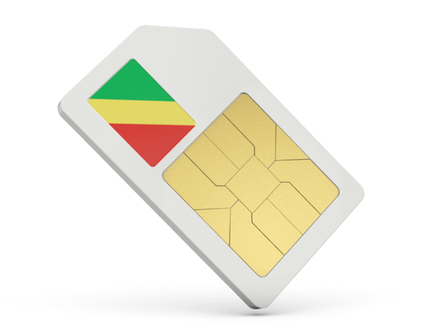 Sim card icon. Download flag icon of Republic of the Congo at PNG format