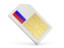 Russia. Sim card icon. Download icon.