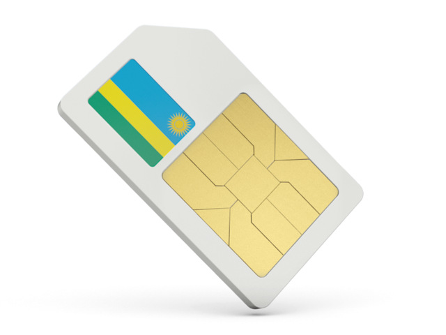 Sim card icon. Download flag icon of Rwanda at PNG format