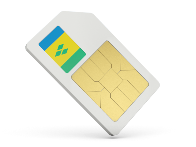 Sim card icon. Download flag icon of Saint Vincent and the Grenadines at PNG format