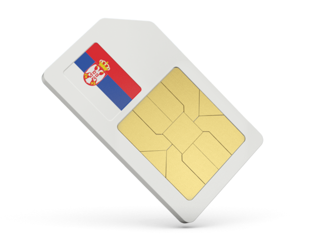 Sim card icon. Download flag icon of Serbia at PNG format