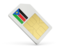South Sudan. Sim card icon. Download icon.