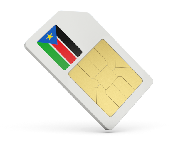 Иконка сим-карты. Скачать флаг. Южный Судан