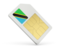 Tanzania. Sim card icon. Download icon.