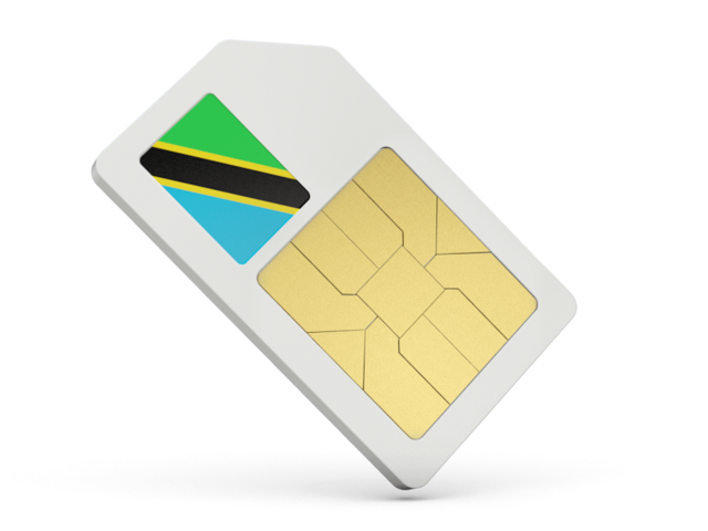 Sim card icon. Download flag icon of Tanzania at PNG format