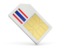 Thailand. Sim card icon. Download icon.