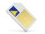 Tokelau. Sim card icon. Download icon.