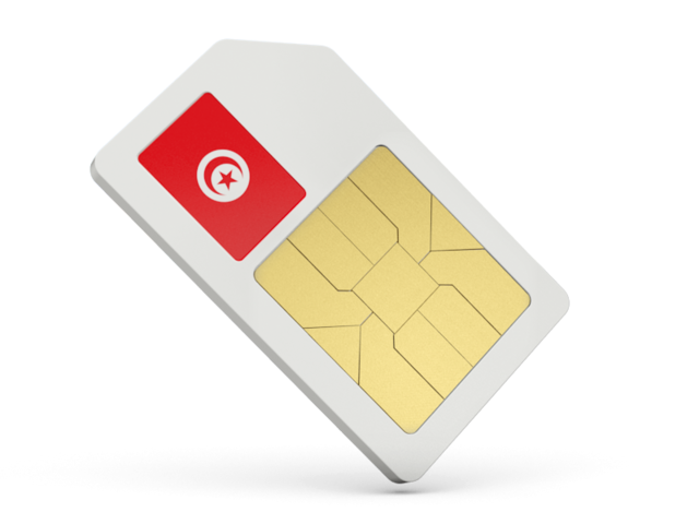 Sim card icon. Download flag icon of Tunisia at PNG format