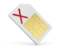 Flag of state of Alabama. Sim card icon. Download icon