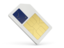 Flag of state of Alaska. Sim card icon. Download icon