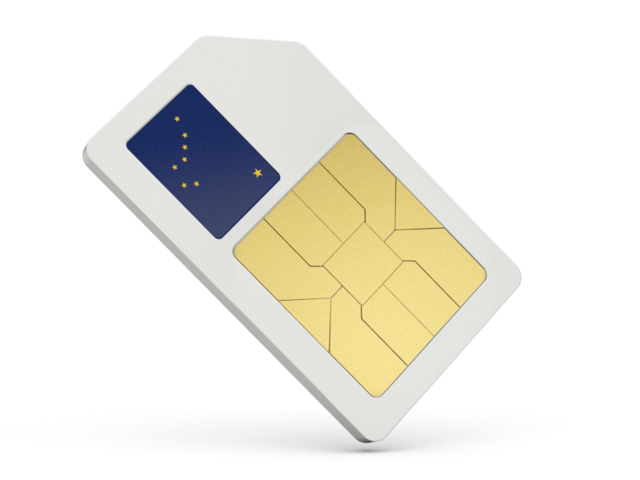 Sim card icon. Download flag icon of Alaska