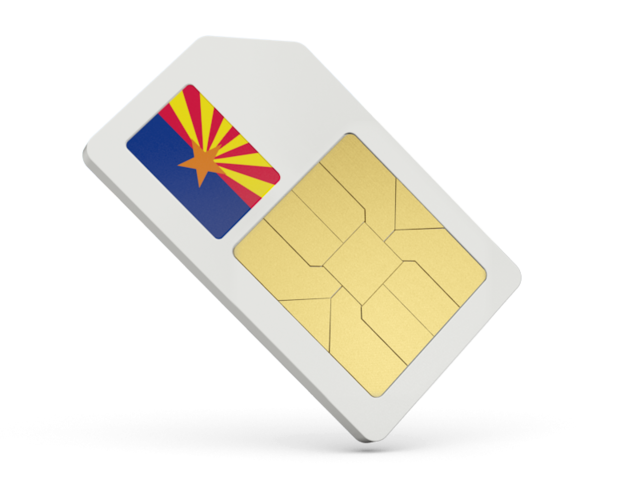 Sim card icon. Download flag icon of Arizona
