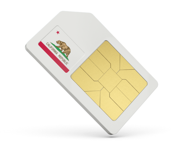 Sim card icon. Download flag icon of California