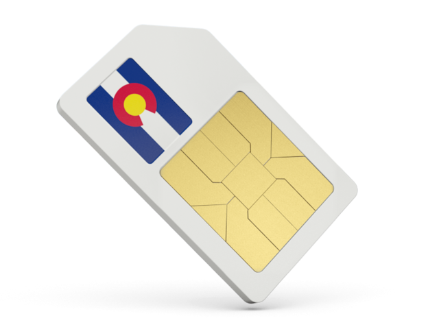 Sim card icon. Download flag icon of Colorado