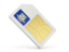Flag of state of Connecticut. Sim card icon. Download icon