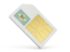 Flag of state of Delaware. Sim card icon. Download icon