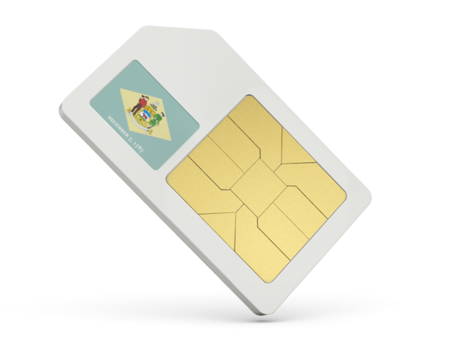 Sim card icon. Download flag icon of Delaware