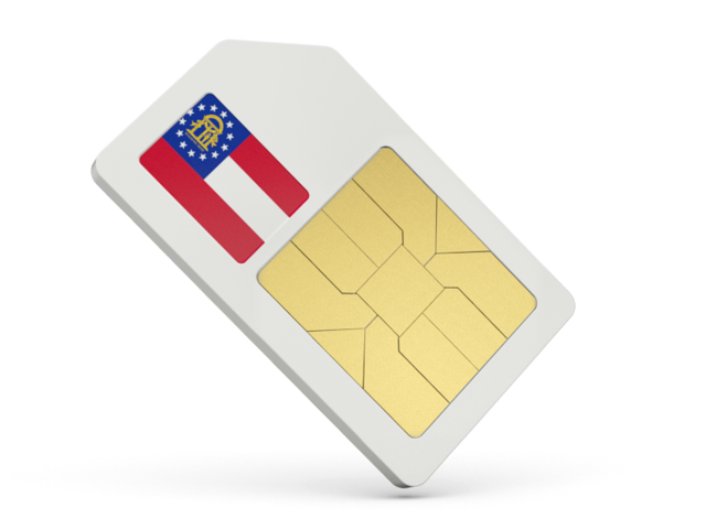 Sim card icon. Download flag icon of Georgia