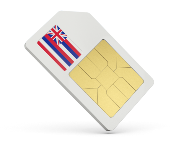 Sim card icon. Download flag icon of Hawaii