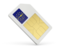 Flag of state of Indiana. Sim card icon. Download icon