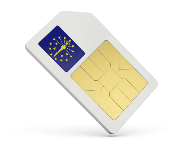 Sim card icon. Download flag icon of Indiana