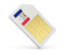 Flag of state of Iowa. Sim card icon. Download icon