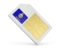 Flag of state of Kansas. Sim card icon. Download icon