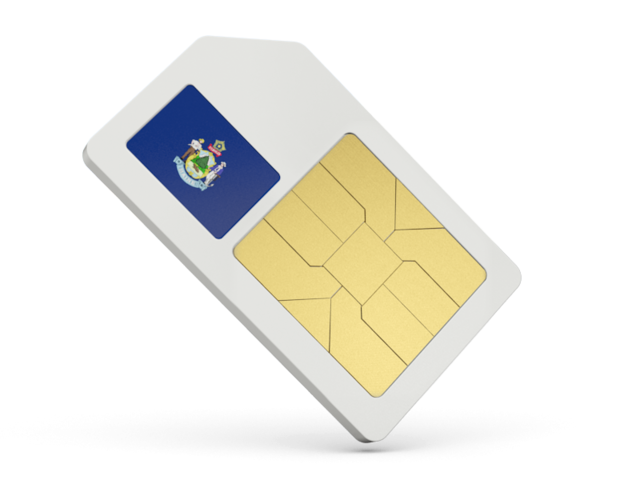 Sim card icon. Download flag icon of Maine