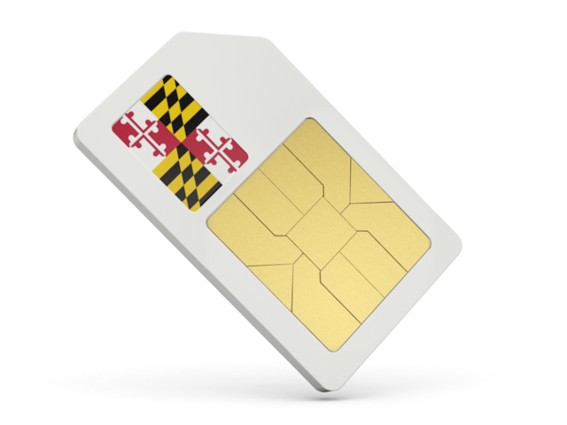 Sim card icon. Download flag icon of Maryland